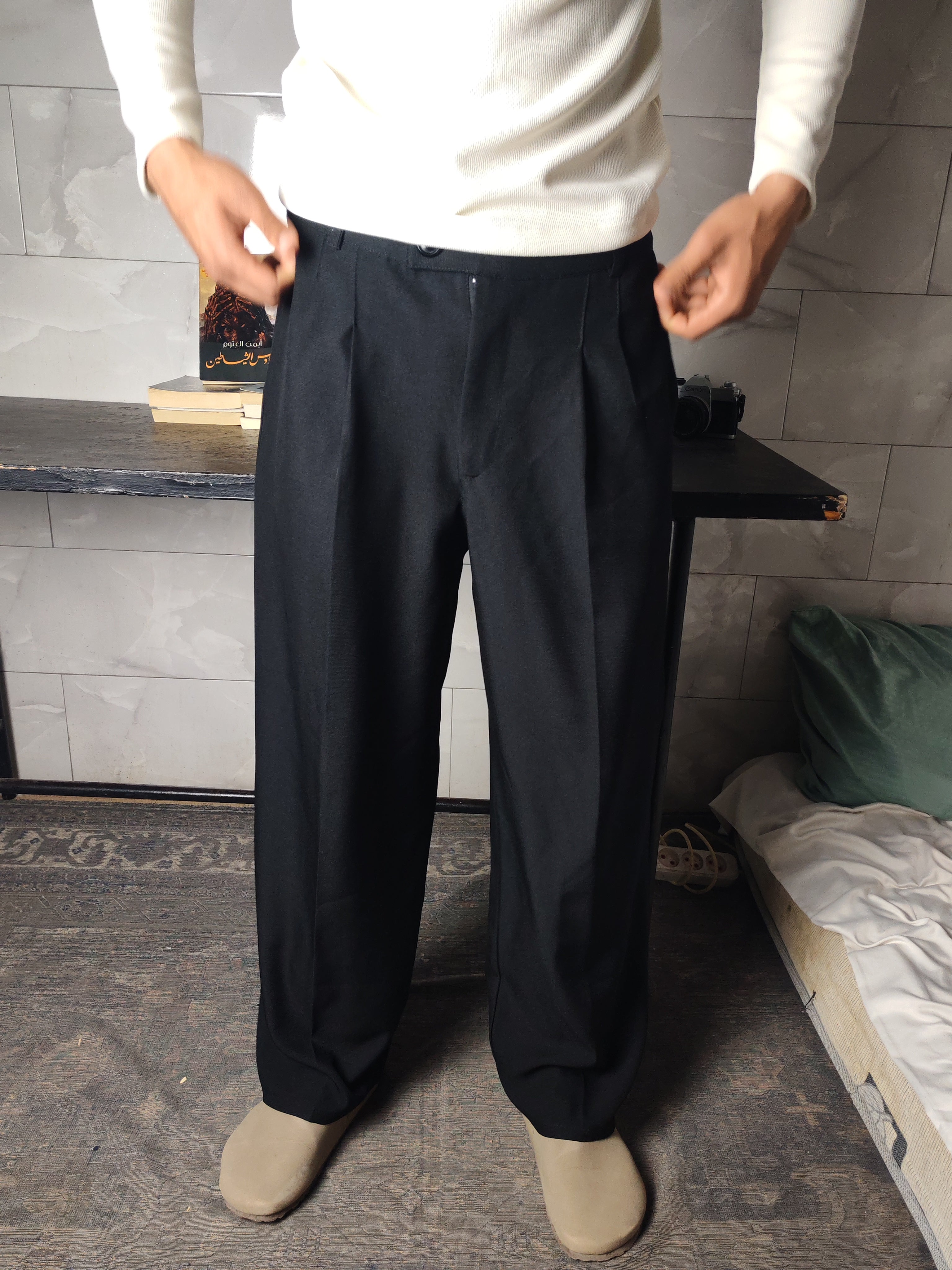 Black Wide Leg Trousers