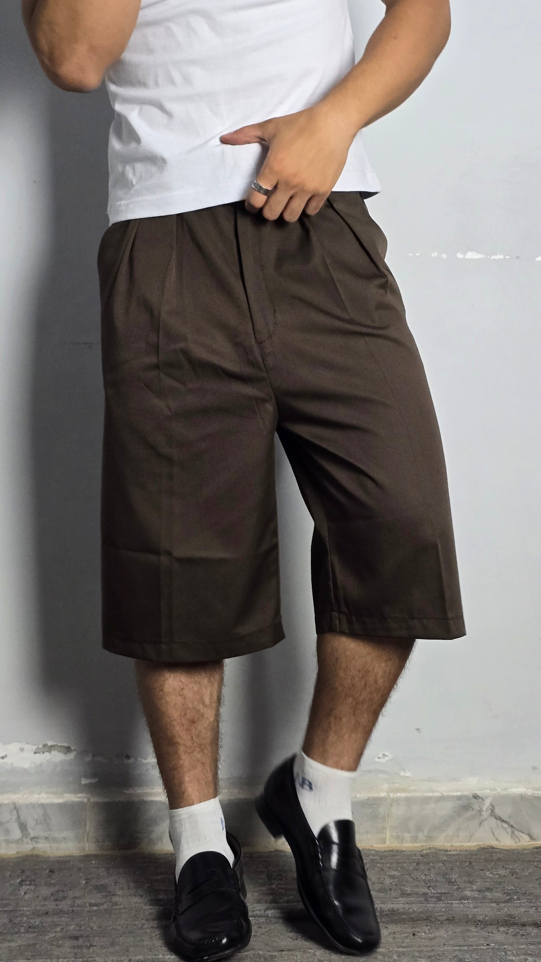 Brown Tailored trouser Jorts