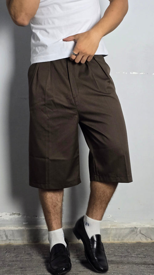 Brown Tailored trouser Jorts