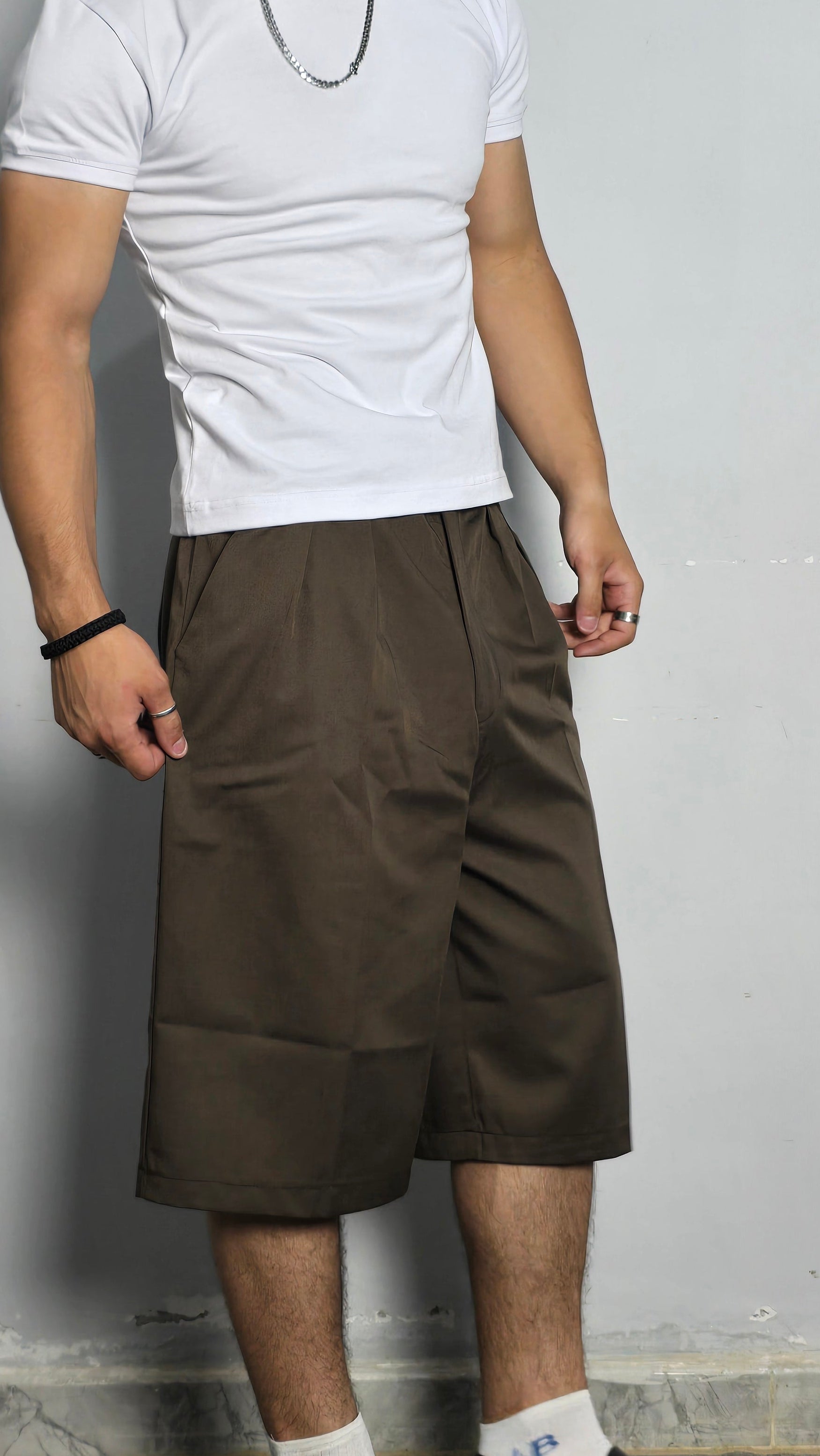 Brown Tailored trouser Jorts