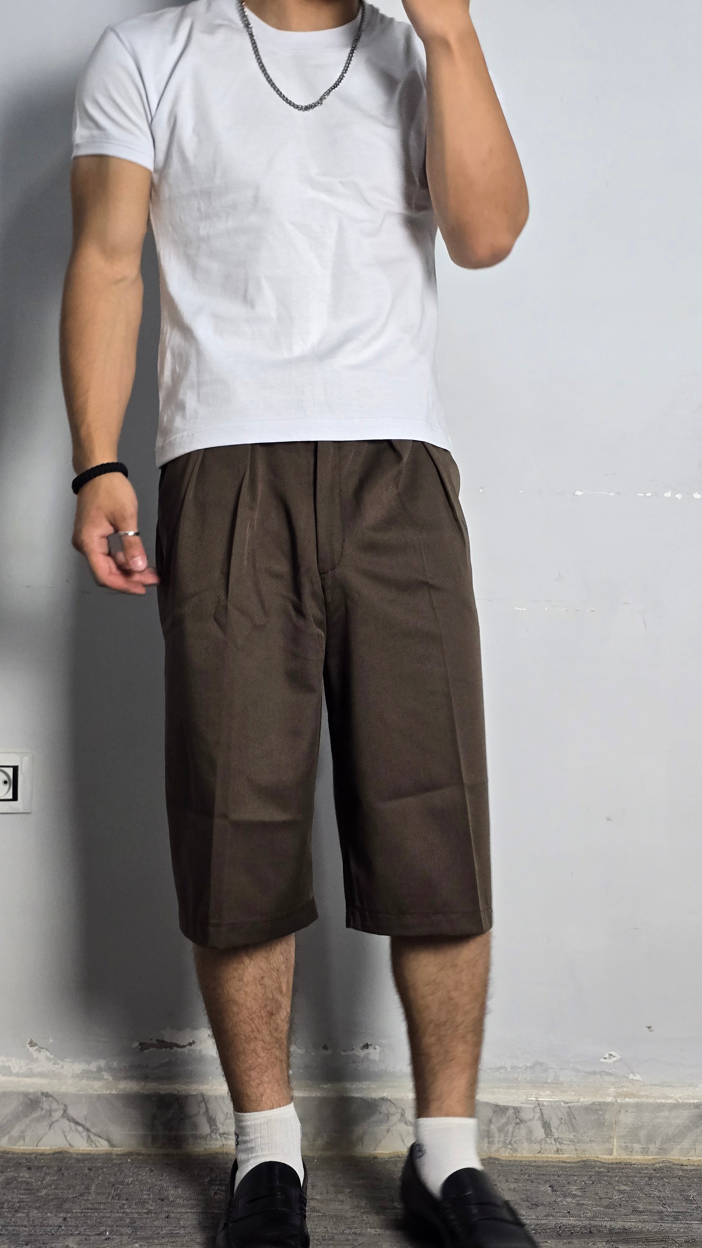Brown Tailored trouser Jorts